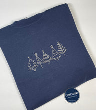 Load image into Gallery viewer, Christmas Trees - Crewneck Sweatshirt - Embroidery