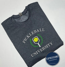 Load image into Gallery viewer, Pickleball University - Crewneck Sweatshirt - Embroidery