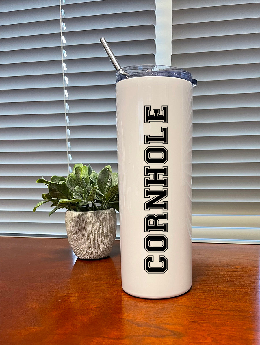 Cornhole (Varsity) - Skinny Tumbler