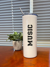 Load image into Gallery viewer, Music (Varsity)  - Skinny Tumbler
