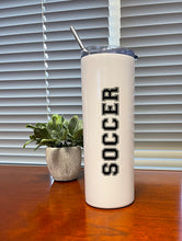 Load image into Gallery viewer, Soccer (Varsity) - Skinny Tumbler
